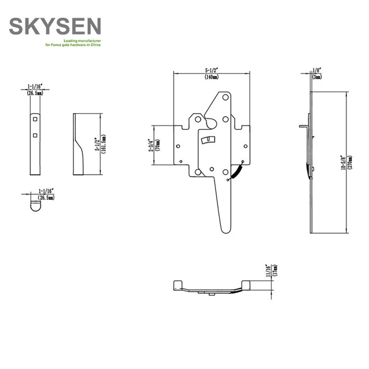 Vinyl Gate Lock Latch